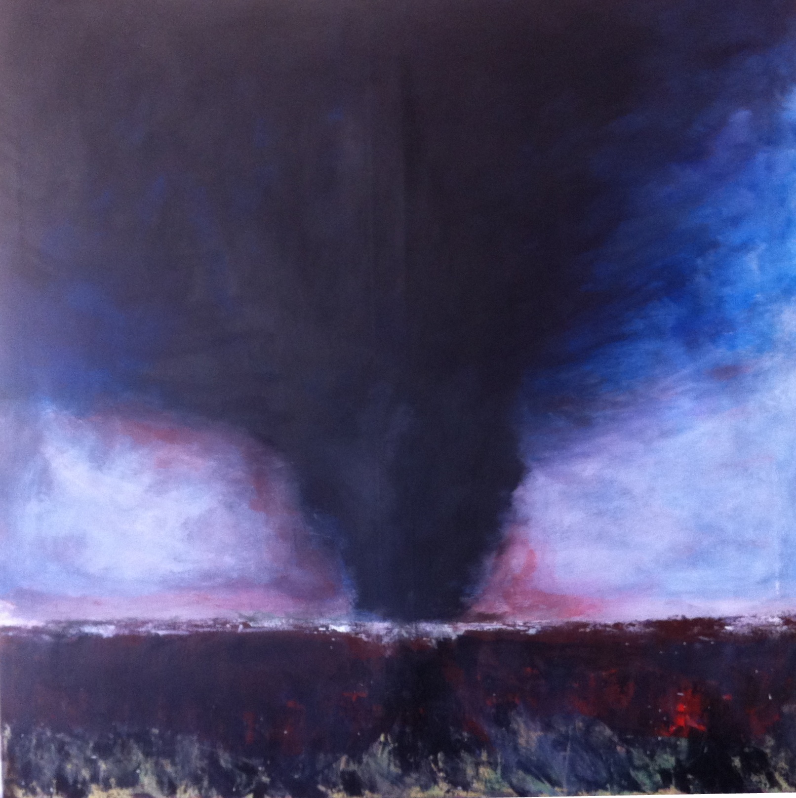 N° 1222 - Tornado - Acrylique sur toile - 100 x 100 cm - 4 mars 2014